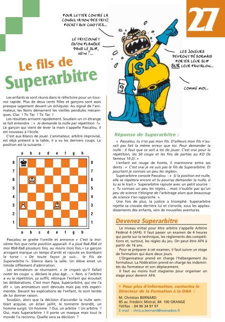 histoire en exclusivitÃ© terre d'Ã©checs - FÃ©dÃ©ration FranÃ§aise des ...