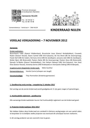 lees verslag - Jeugd Nijlen