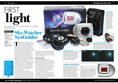 Review of SynGuider by Sky At Night Magazine - Optical Vision Ltd