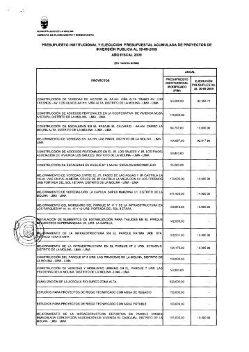 Presupuesto Institucional y EjecuciÃ³n Presupuestal Acumulada de ...