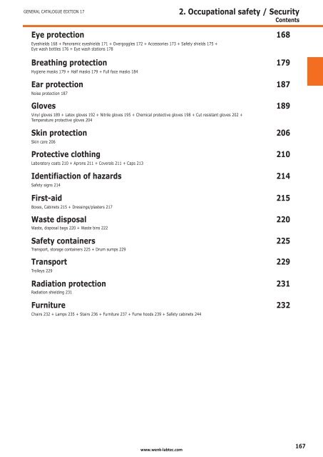 2. Occupational safety / Security - Wenk Lab Tec