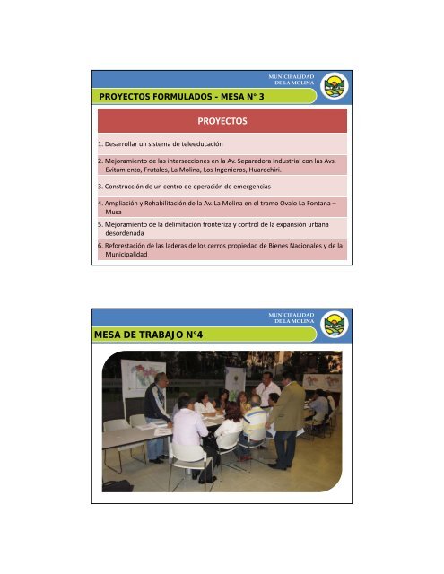 objetivos estrategicos - Municipalidad de La Molina