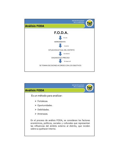 objetivos estrategicos - Municipalidad de La Molina