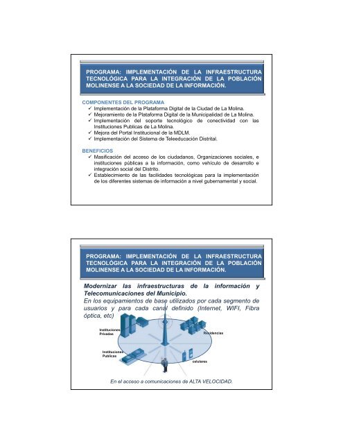 objetivos estrategicos - Municipalidad de La Molina