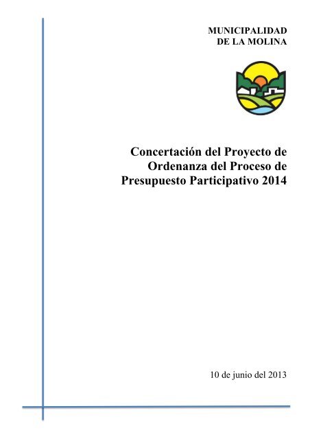 ConcertaciÃ³n del Proyecto de Ordenanza del Proceso de ...