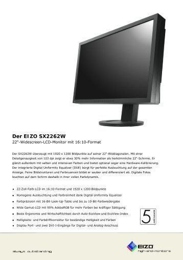 Der EIZO SX2262W - Omega