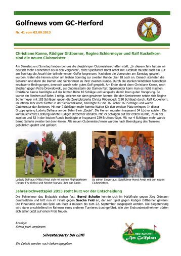 Golfnewsletter 41 - Golfclub Herford