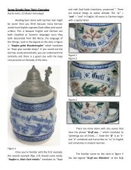 Some Simple Beer Stein Cognates - Stein Collectors International