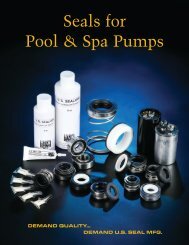 Seals for Pool & Spa Pumps - US Seal Mfg.