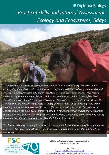 READ MORE! - Field Studies Council