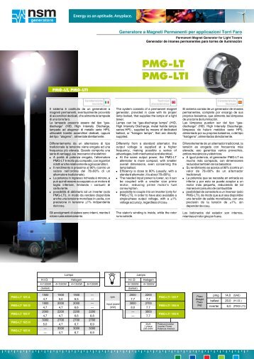 PMG-LT PMG-LTI - NSM Generators