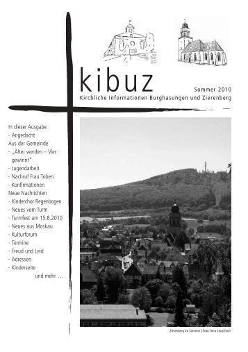 kibuz Sommer 2010 Kirchliche Informationen ... - Kirche Zierenberg