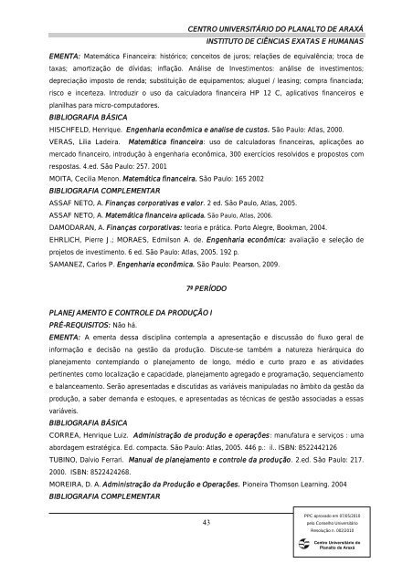 10 - PLANO DE DESENVOLVIMENTO INSTITUCIONAL - Uniaraxá