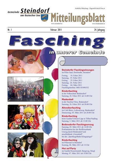 Fasching in unserer Gemeinde - Gemeinde Steindorf