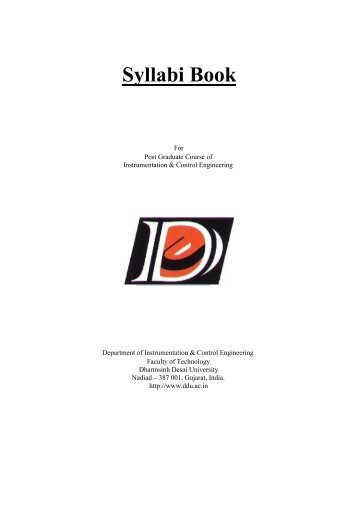 Syllabi Book - Dharmsinh Desai University