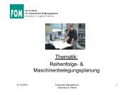 Reihenfolge- & Maschinenbelegungsplanung - FOM-Wiki