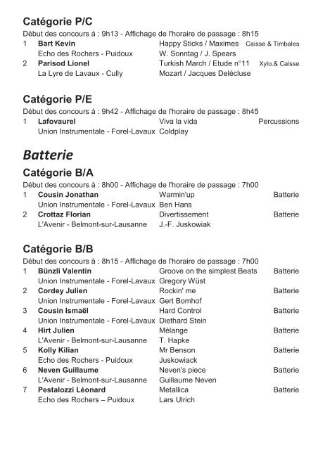 Instruments Ã  vent - SCMV