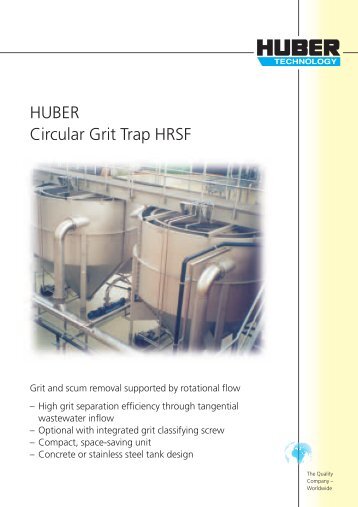 HUBER Circular Grit Trap HRSF - brochure english