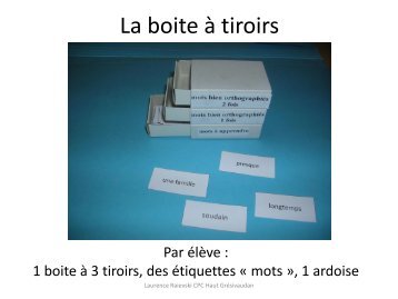 La boite Ã  tiroirs