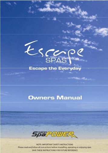 Owners manual PDF - Lifestyle Spas and Leisure