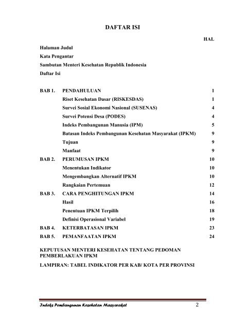 Indeks Pembangunan Kesehatan Masyarakat