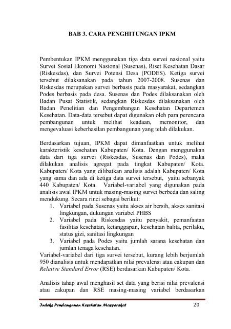 Indeks Pembangunan Kesehatan Masyarakat