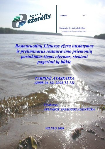 TARPINĖ ATASKAITA AAA 2008 12 30 - Aplinkos apsaugos agentūra