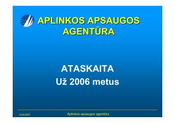 ataskaita 2006 - Aplinkos apsaugos agentūra