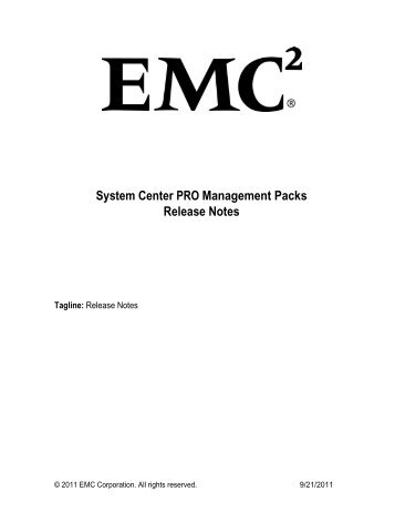 EMCPRO ReleaseNotes.pdf - EMC Community Network