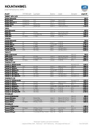Preisliste 2009 - Steppenwolf Bikes GmbH