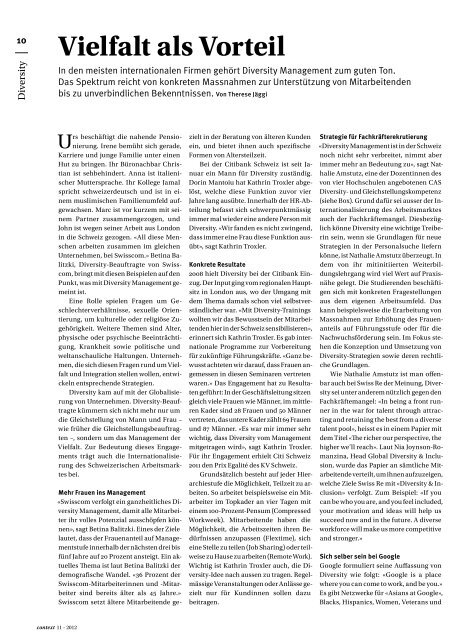 Nr. 11 / November 2012 - Nachfolge (PDF, 3996 kb) - KV Schweiz