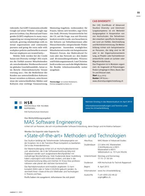 Nr. 11 / November 2012 - Nachfolge (PDF, 3996 kb) - KV Schweiz