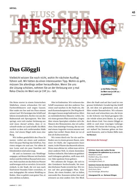 Nr. 11 / November 2012 - Nachfolge (PDF, 3996 kb) - KV Schweiz