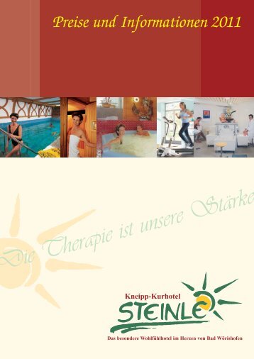 Preise Und Informationen 2011 - Kneipp Kurhotel Steinle in Bad ...