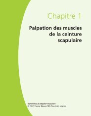 Palpation des muscles de la ceinture scapulaire