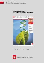 Anzeigenbeachtung PHARMAZEUTISCHE ZEITUNG - Govi-Verlag