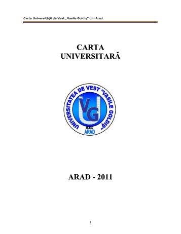 Carta - Universitatea de Vest "Vasile Goldis" din Arad