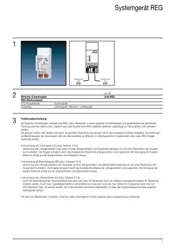 Technisches Handbuch zu Jung 2142REG KNX ... - Avolta