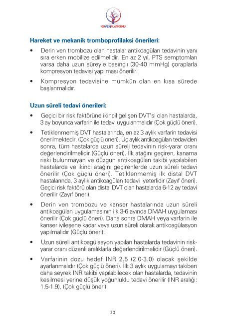 Ulusal VenÃ¶z Tromboembolizm Profilaksi ve Tedavi KÄ±lavuzu 2010