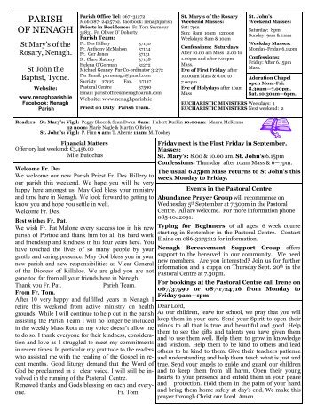 view newsletter (PDF) - Nenagh Parish