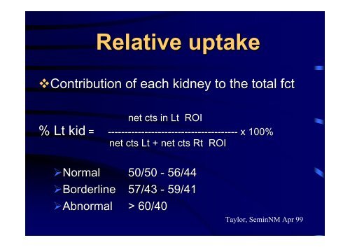 Diuretic Renal Scan Interpretation