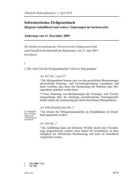 Schweizerisches Zivilgesetzbuch