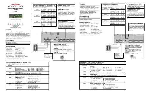 ZX8SP: Reference and Installation Manual