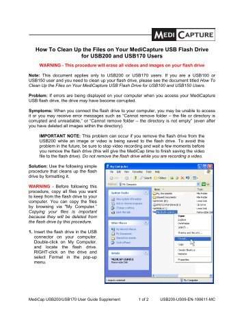 How To Clean Up the Files on Your MediCapture USB Flash Drive ...