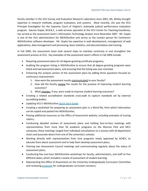 4. The institution identifies expected outcomes, assesses the extent ...