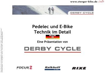 Pedelec und E-Bike Technik im Detail Eine ... - Stenger Bike