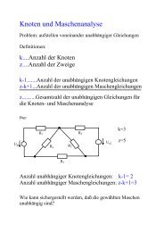 Knoten und Maschenanalyse - steudler