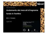 Andamento dei mercati di legname tondo in Trentino - Legno Trentino