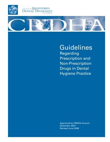 CRDHA Drug Guidelines - College of Registered Dental Hygienists ...