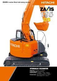 HYDRAULIC EXCAVATOR - Hitachi Construction Machinery